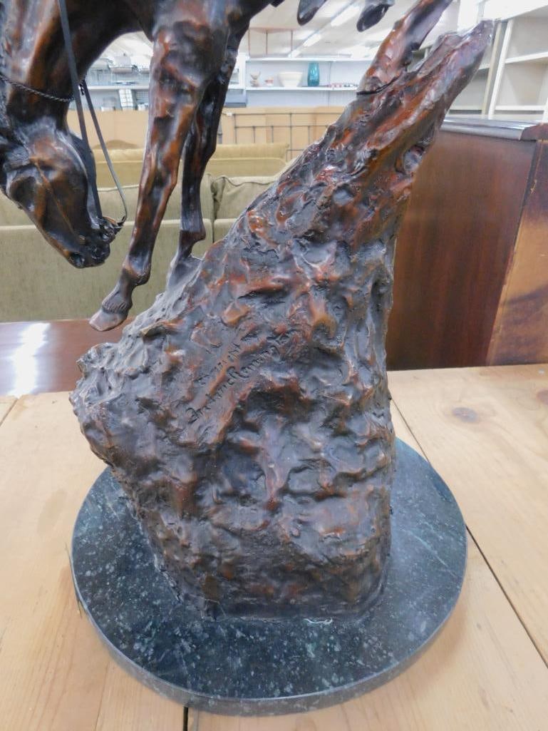 Frederic Remington Bronze - After Death - " Mountain Man" - Granite Base - 27.5" x 18" x 13" - 6