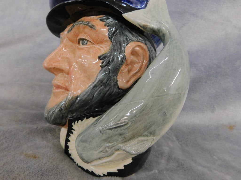 Royal Doulton - Toby Jug - "Captain Ahab" - 7" x 7.5" x 5" - 5