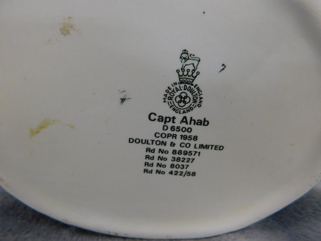 Royal Doulton - Toby Jug - "Captain Ahab" - 7" x 7.5" x 5" - 6