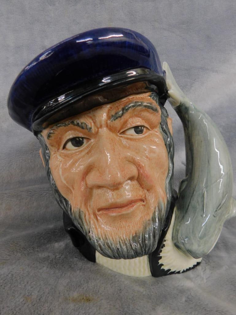 Royal Doulton - Toby Jug - "Captain Ahab" - 7" x 7.5" x 5" - 8