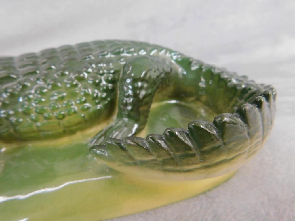Lomonosove Porcelain Factory - Russia - Porcelain Alligator - 4.25" x 8" x 4.25" - 4