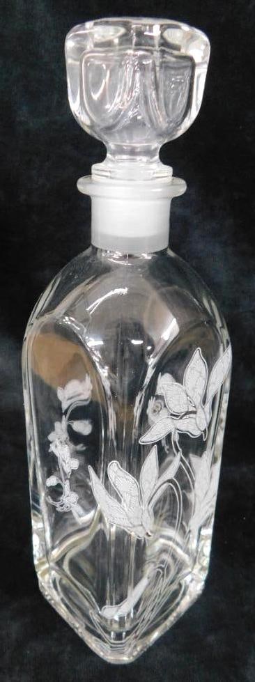 Chanill 12" Crystal and Pewter Decanter - France: See Photos For Condition and Details
