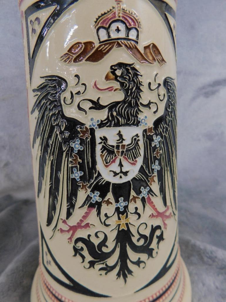 Vintage Gutsherren German Tavern Style Stein - Early 1900s - 9" Tall - 2
