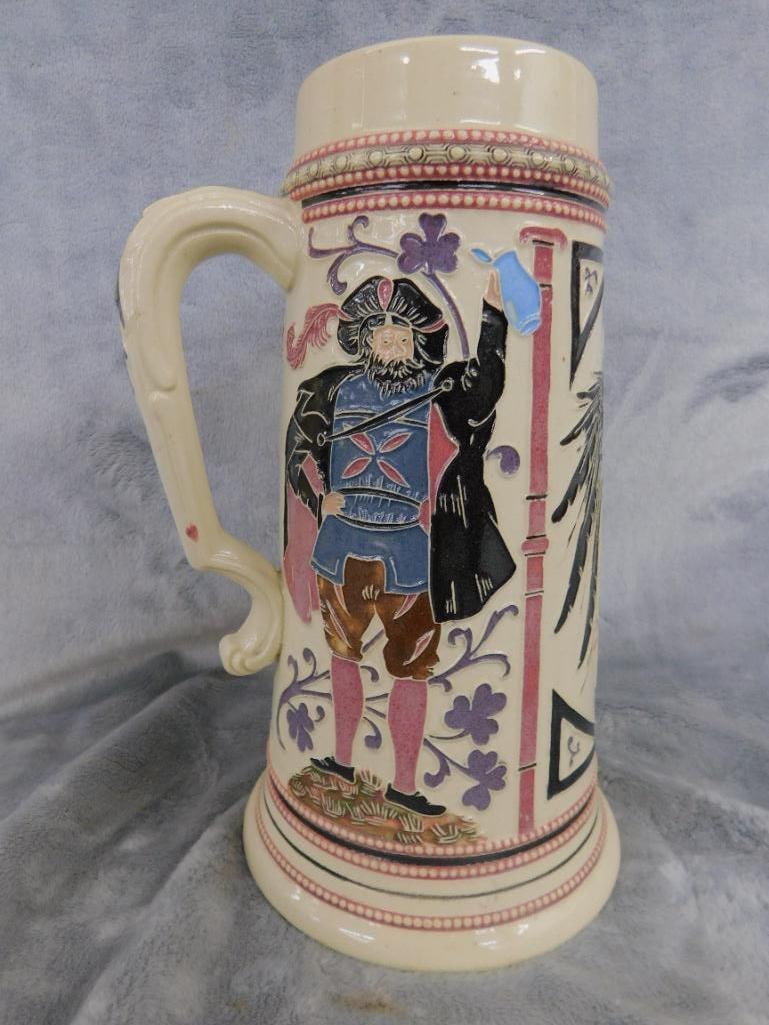 Vintage Gutsherren German Tavern Style Stein - Early 1900s - 9" Tall - 3