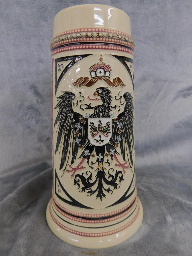 Vintage Gutsherren German Tavern Style Stein - Early 1900s - 9" Tall - 7