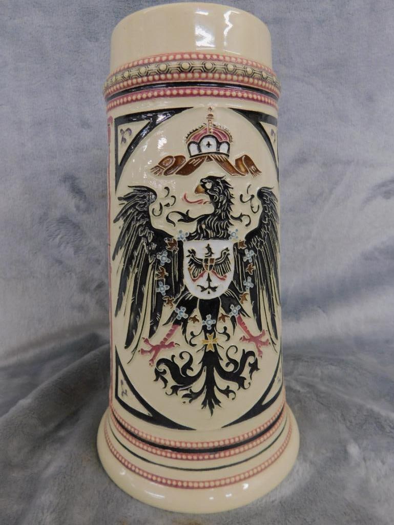 Vintage Gutsherren German Tavern Style Stein - Early 1900s - 9" Tall - 8