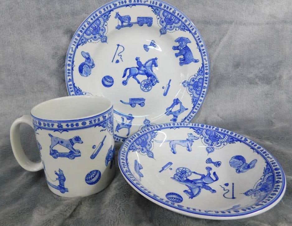 Spode - "Edwardian Childhood" Childs Plateware Set - Plate - Bowl - Mug: See Photos For Condition and Details
