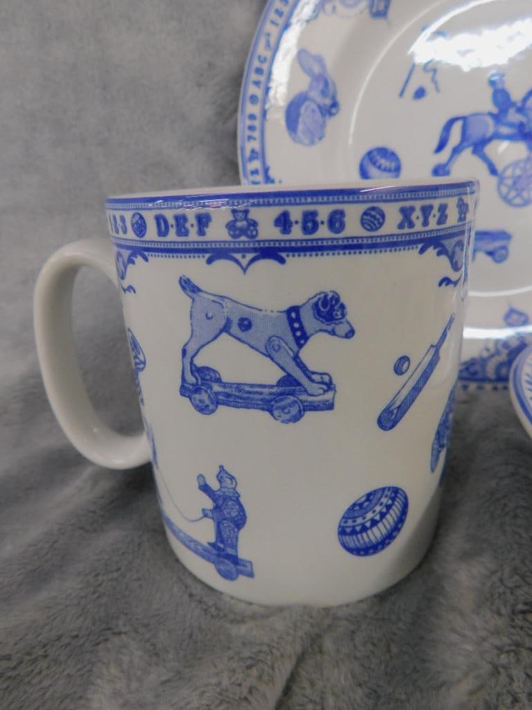 Spode - "Edwardian Childhood" Childs Plateware Set - Plate - Bowl - Mug - 4