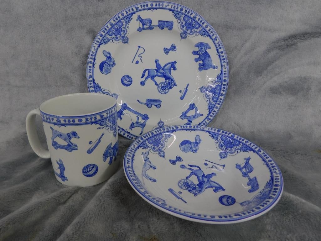 Spode - "Edwardian Childhood" Childs Plateware Set - Plate - Bowl - Mug - 6