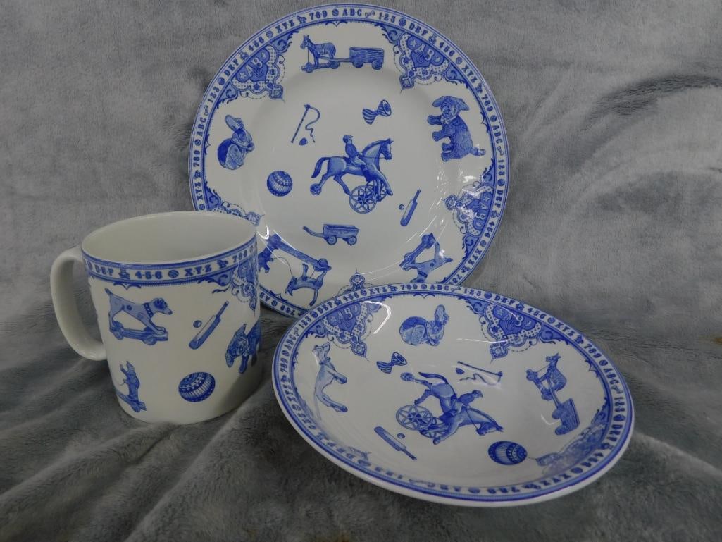 Spode - "Edwardian Childhood" Childs Plateware Set - Plate - Bowl - Mug - 7