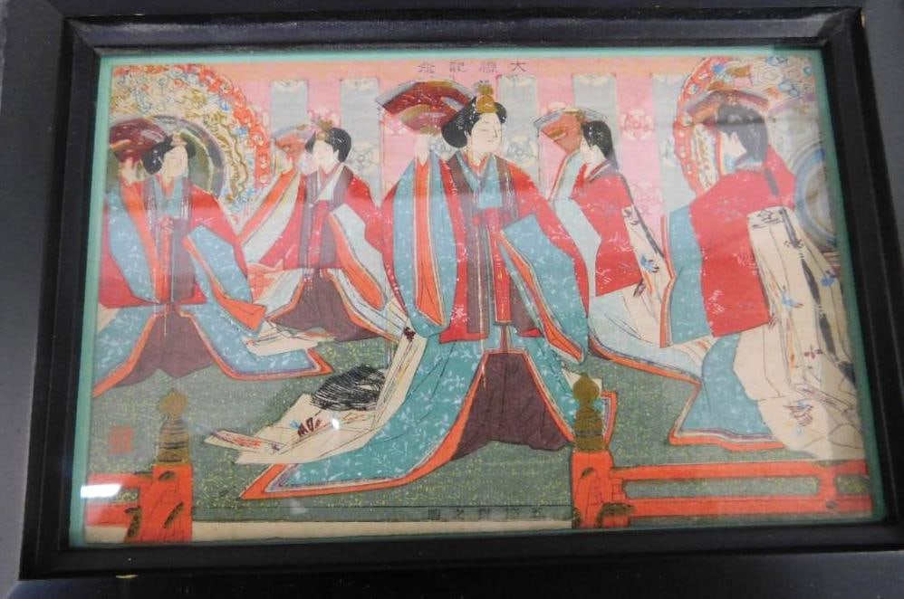 Early 1900s Hand Inked Post Card - 5 Geishas - 5" x 7": See Photos For Condition and Details