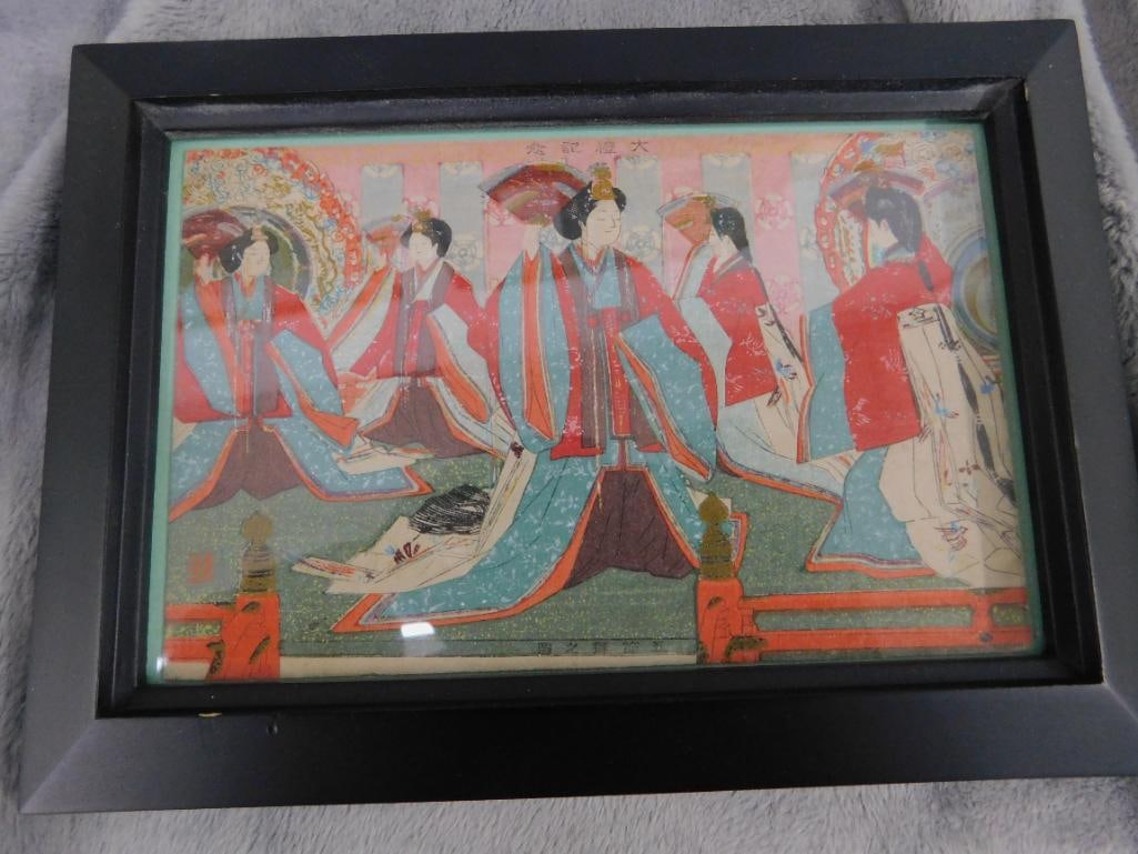 Early 1900s Hand Inked Post Card - 5 Geishas - 5" x 7" - 8