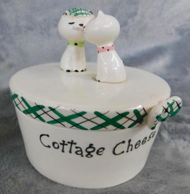 1950s Holt Howard Covered Cottage Cheese Bowl - 4" x 4.5": See Photos For Condition and Details