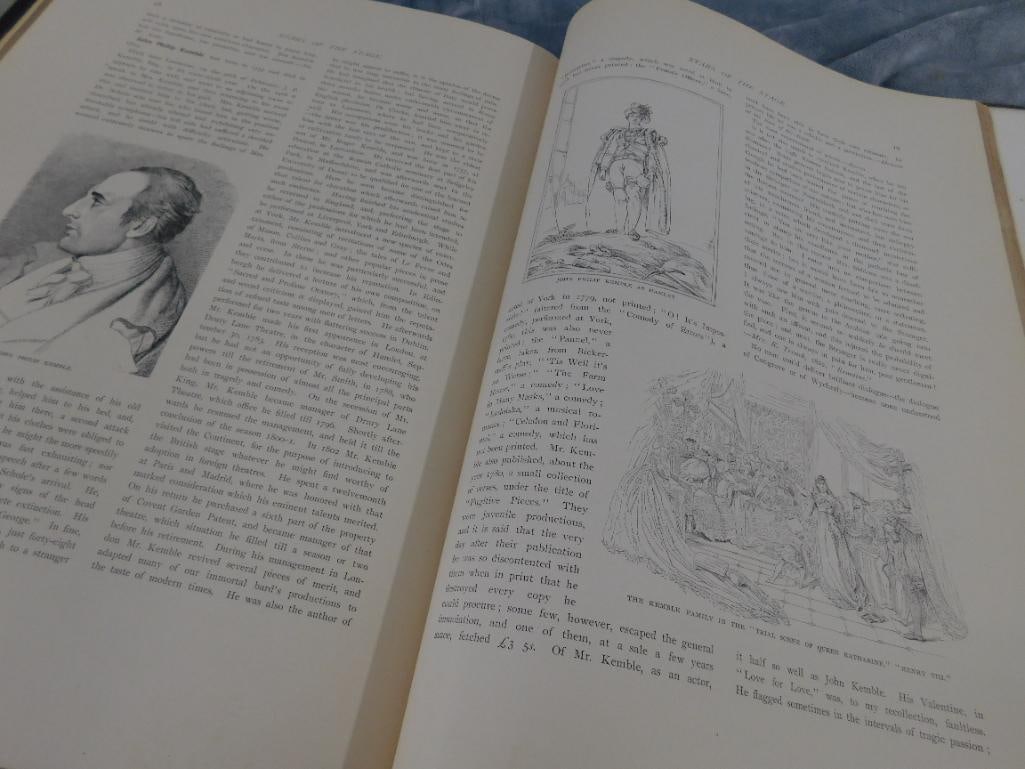 Rare 1887 "Stars of the Stage" - 2 Volume Set - First Edition - 112 Plates - George Gebbie - 13