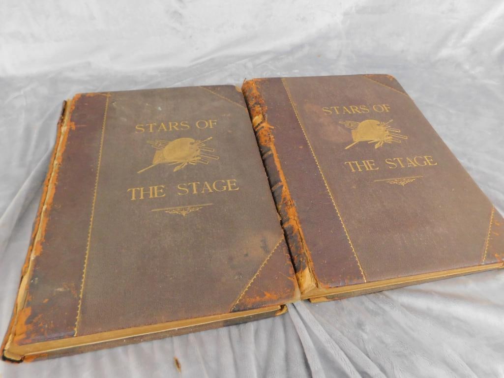 Rare 1887 "Stars of the Stage" - 2 Volume Set - First Edition - 112 Plates - George Gebbie - 18