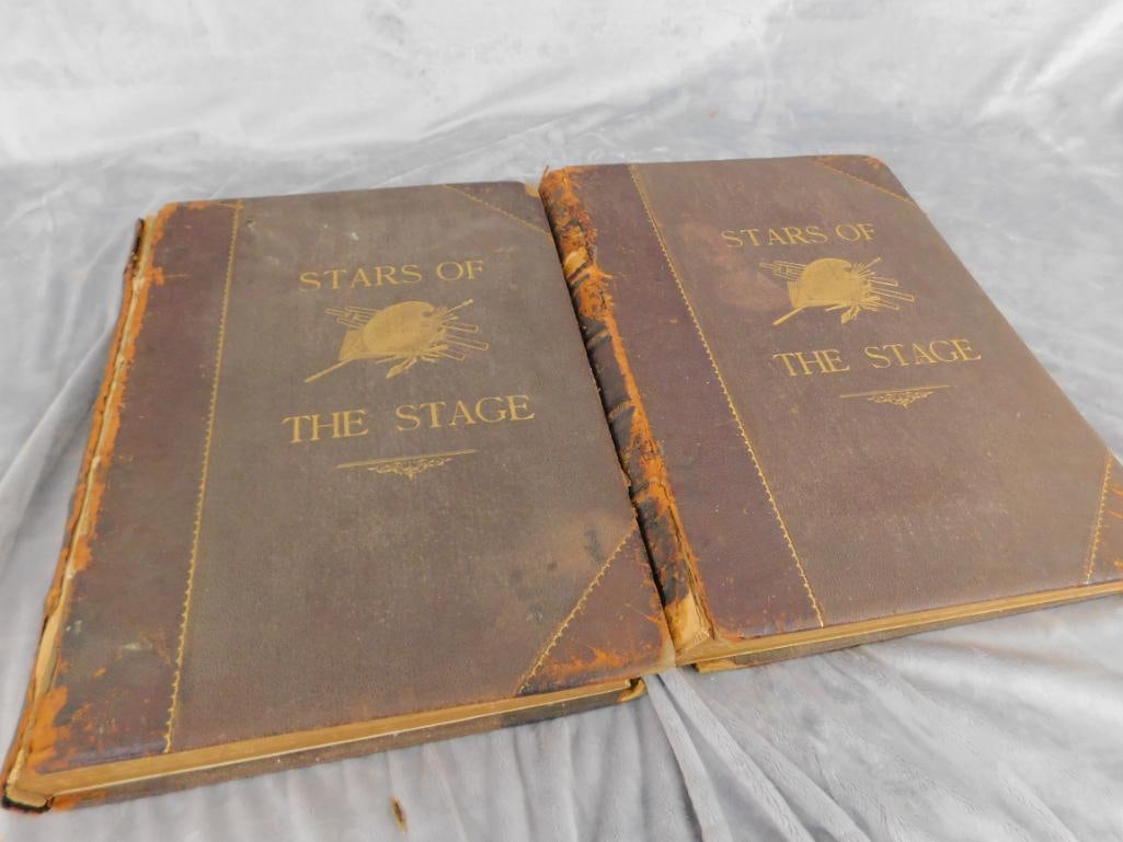 Rare 1887 "Stars of the Stage" - 2 Volume Set - First Edition - 112 Plates - George Gebbie - 19