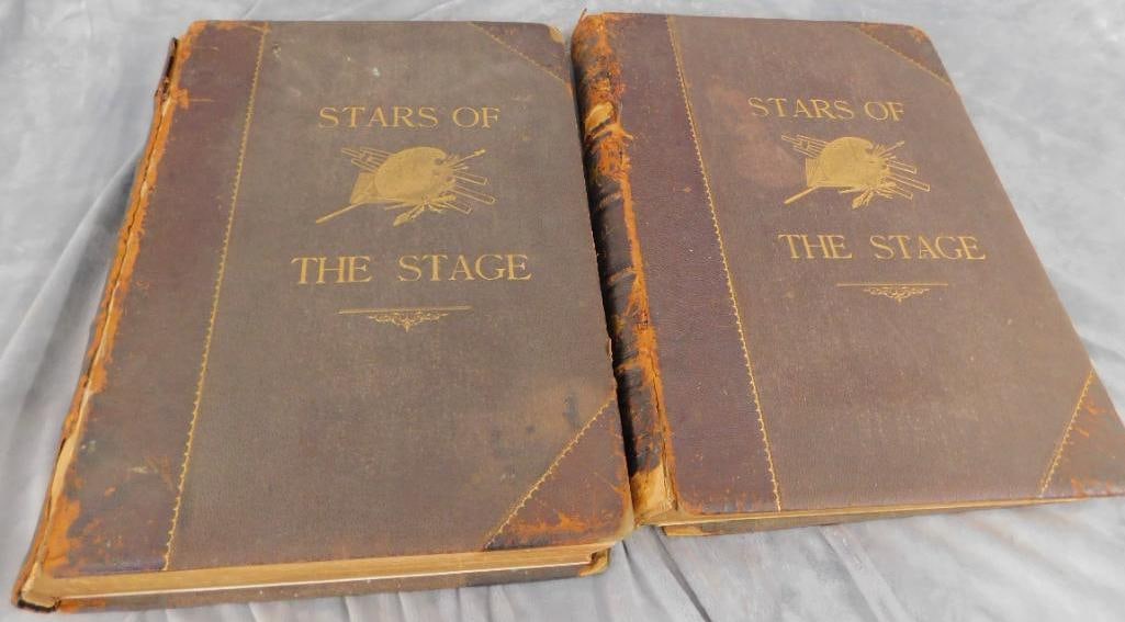 Rare 1887 "Stars of the Stage" - 2 Volume Set - First Edition - 112 Plates - George Gebbie: See Photos For Condition and Details