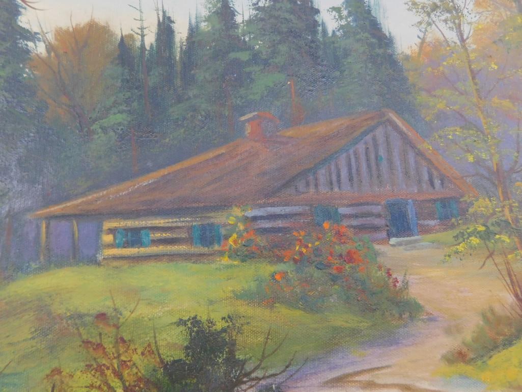 Early 1900s Oil on Canvas - Signed Michael Hasselbar - 22" x 30" - 2