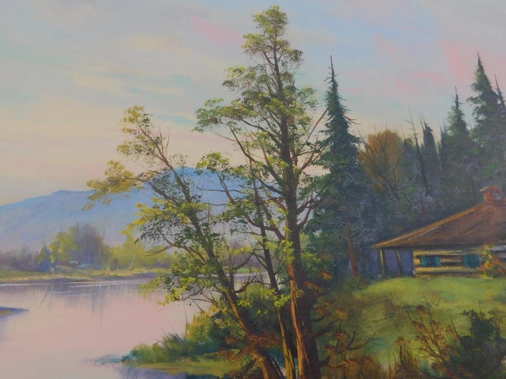 Early 1900s Oil on Canvas - Signed Michael Hasselbar - 22" x 30" - 4