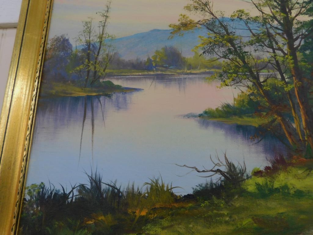 Early 1900s Oil on Canvas - Signed Michael Hasselbar - 22" x 30" - 5