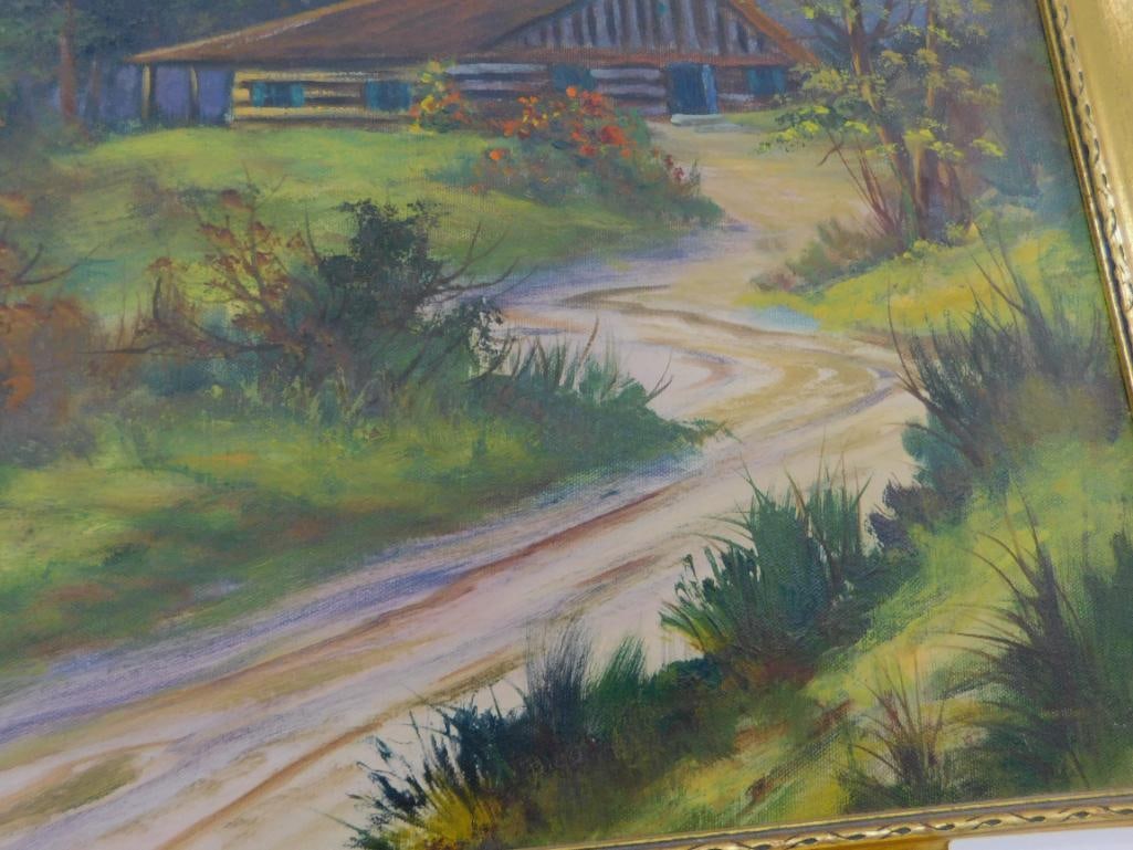 Early 1900s Oil on Canvas - Signed Michael Hasselbar - 22" x 30" - 6