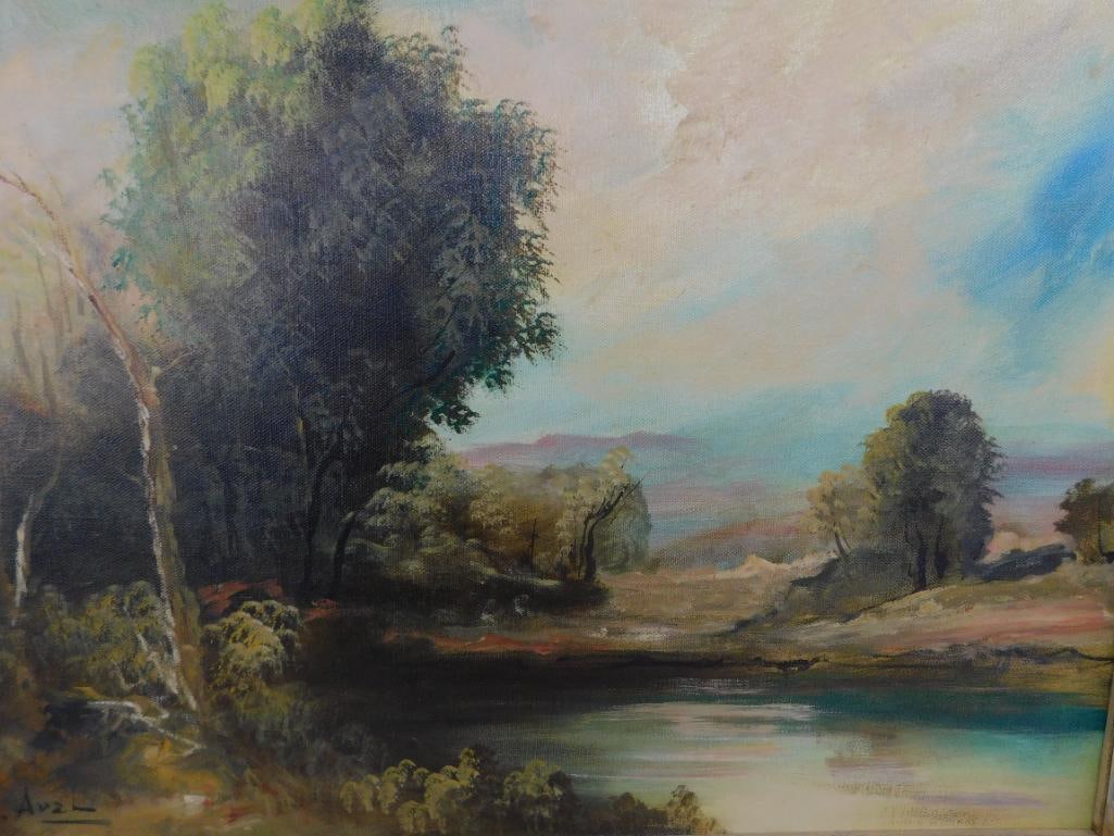 Early 1900s Oil on Canvas - Signed E. Aval (AKA reinoso) - 16" x 20" - 10