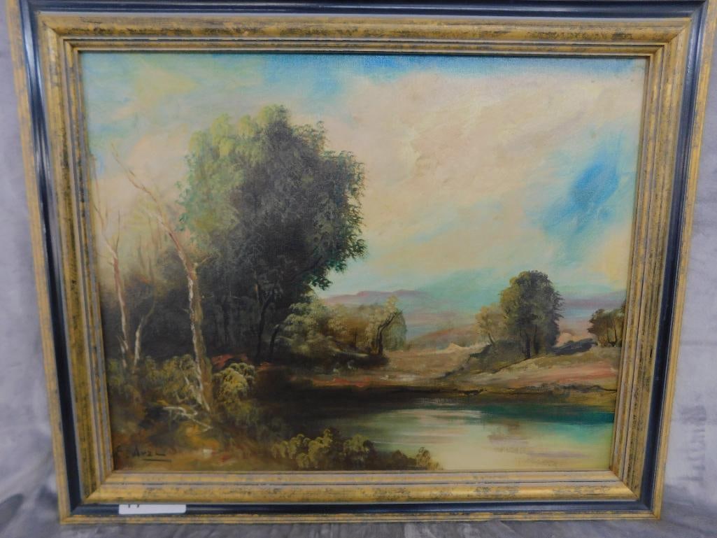 Early 1900s Oil on Canvas - Signed E. Aval (AKA reinoso) - 16" x 20" - 11