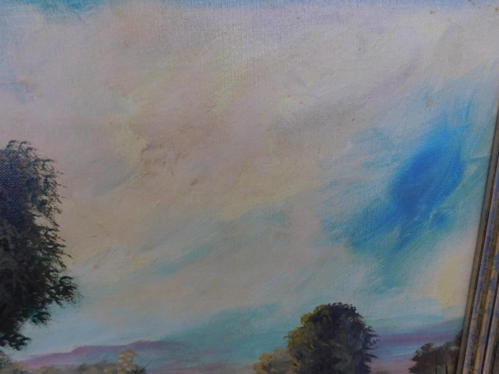Early 1900s Oil on Canvas - Signed E. Aval (AKA reinoso) - 16" x 20" - 3