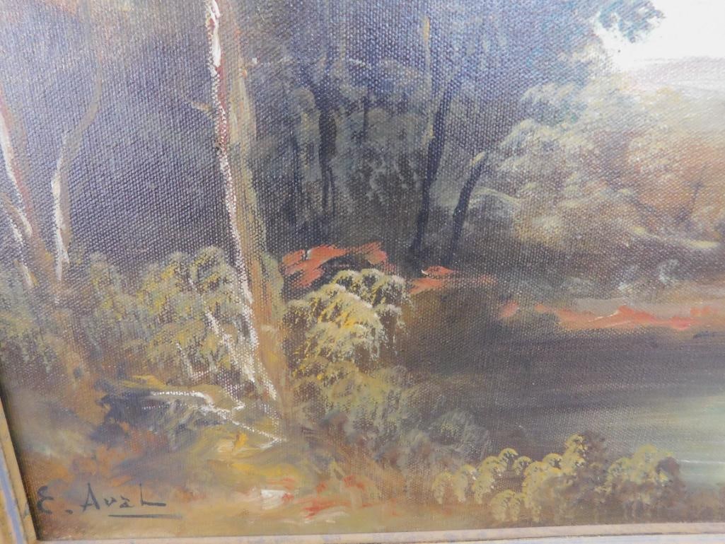 Early 1900s Oil on Canvas - Signed E. Aval (AKA reinoso) - 16" x 20" - 5