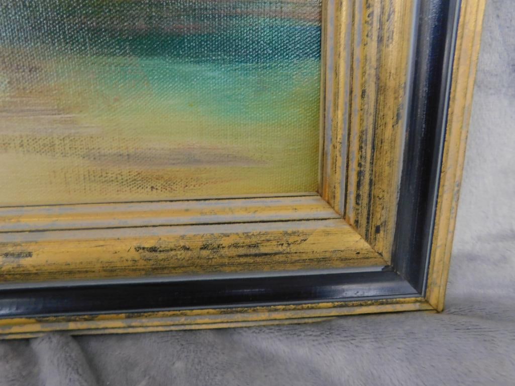 Early 1900s Oil on Canvas - Signed E. Aval (AKA reinoso) - 16" x 20" - 7