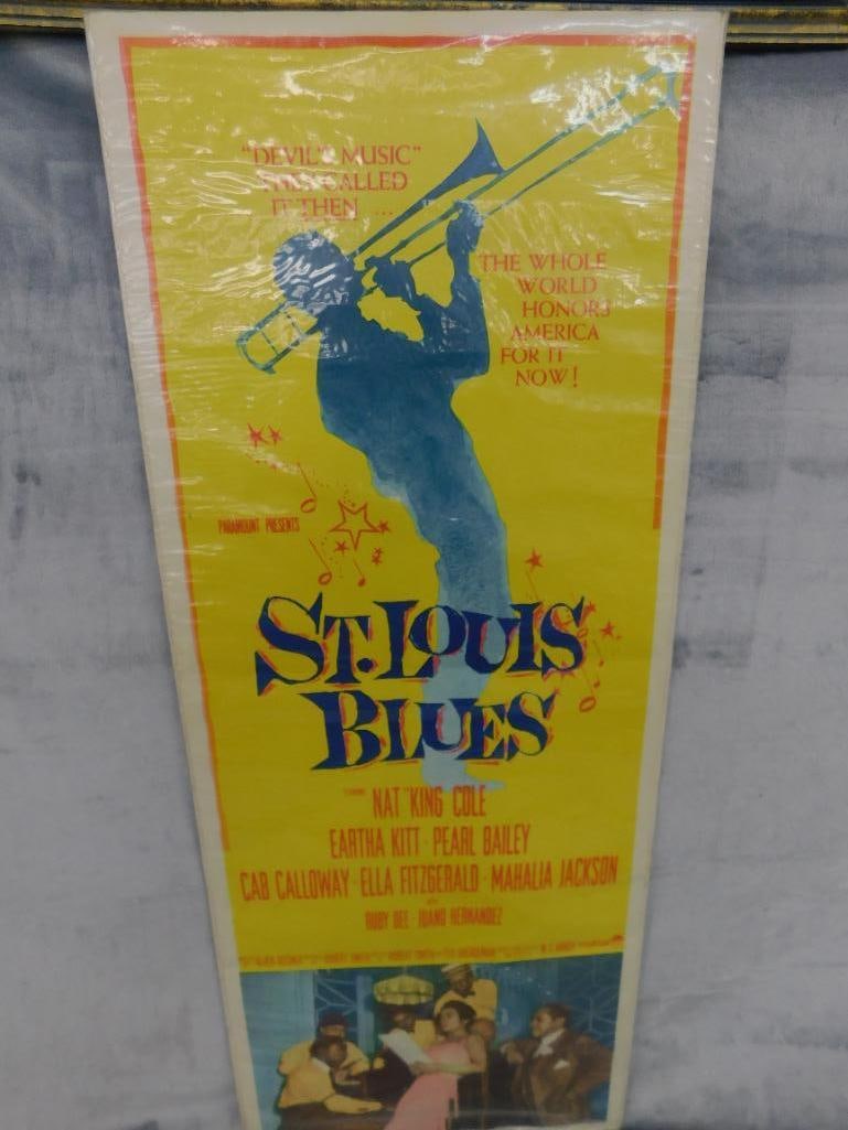 1958 "St. Louis Blues" Theater Poster Insert - 14" x 36" - 10