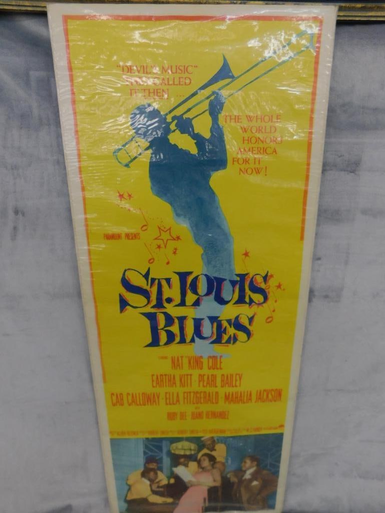 1958 "St. Louis Blues" Theater Poster Insert - 14" x 36" - 11