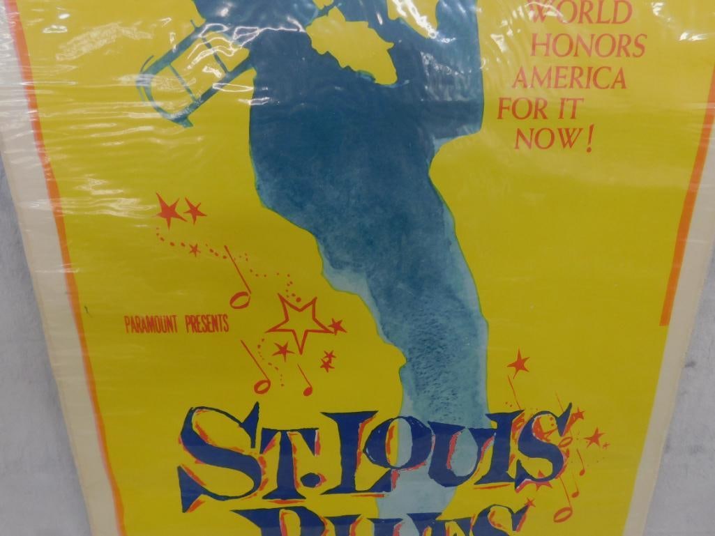 1958 "St. Louis Blues" Theater Poster Insert - 14" x 36" - 3