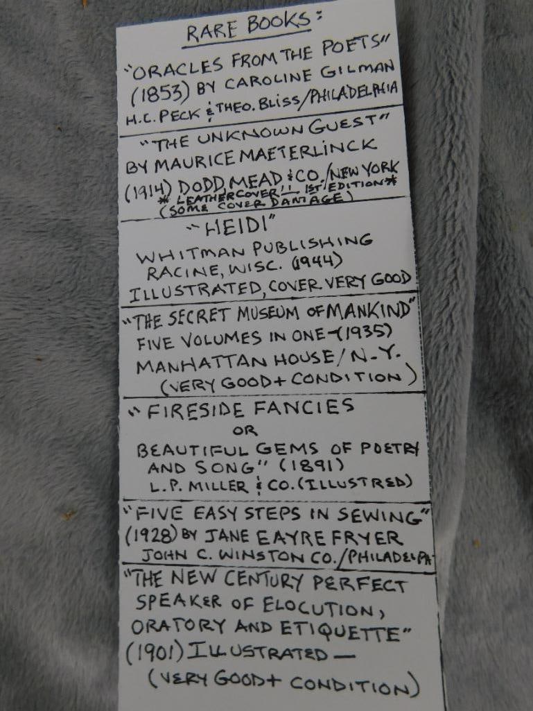 Lot of Rare Books - See Photo of Contents - 2