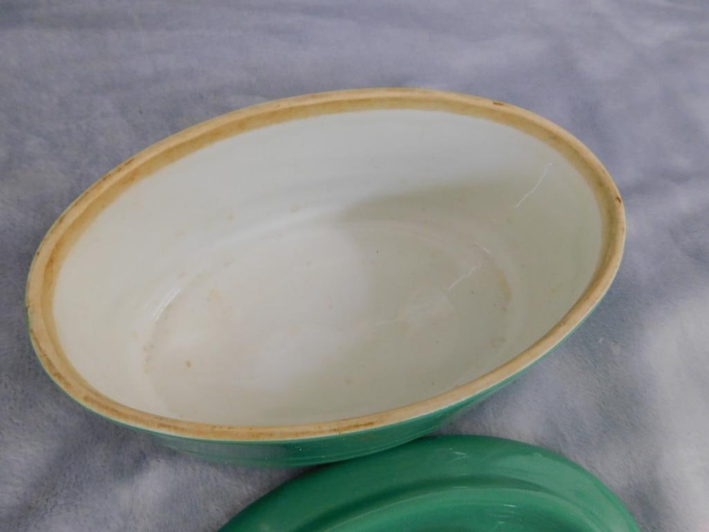 Vintage Westinghouse Lidded Water Pitcher 5.25" x 11" x 5" - Refrigerator Dish - 4" x 7" x 4.5" - 10