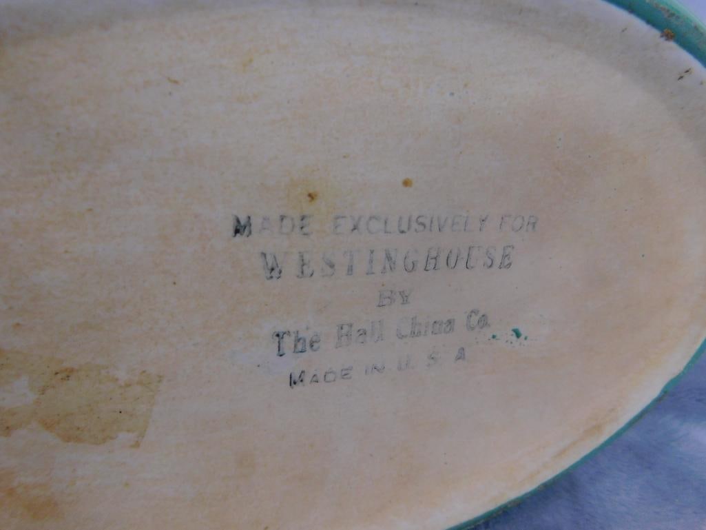 Vintage Westinghouse Lidded Water Pitcher 5.25" x 11" x 5" - Refrigerator Dish - 4" x 7" x 4.5" - 11