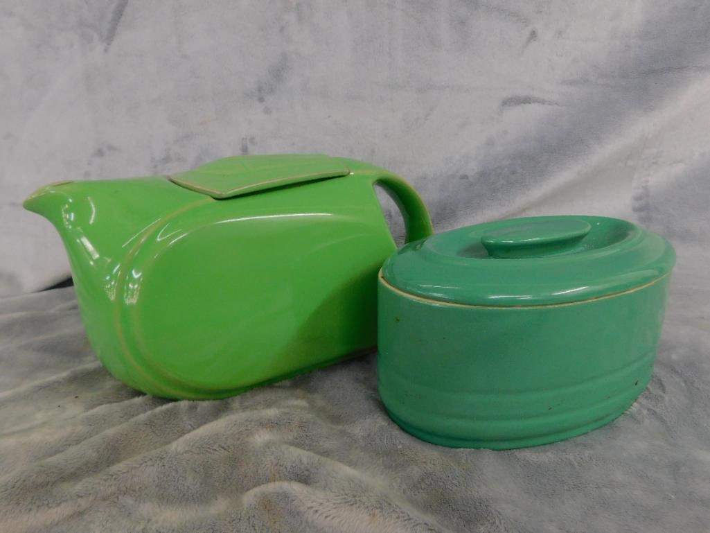 Vintage Westinghouse Lidded Water Pitcher 5.25" x 11" x 5" - Refrigerator Dish - 4" x 7" x 4.5" - 12