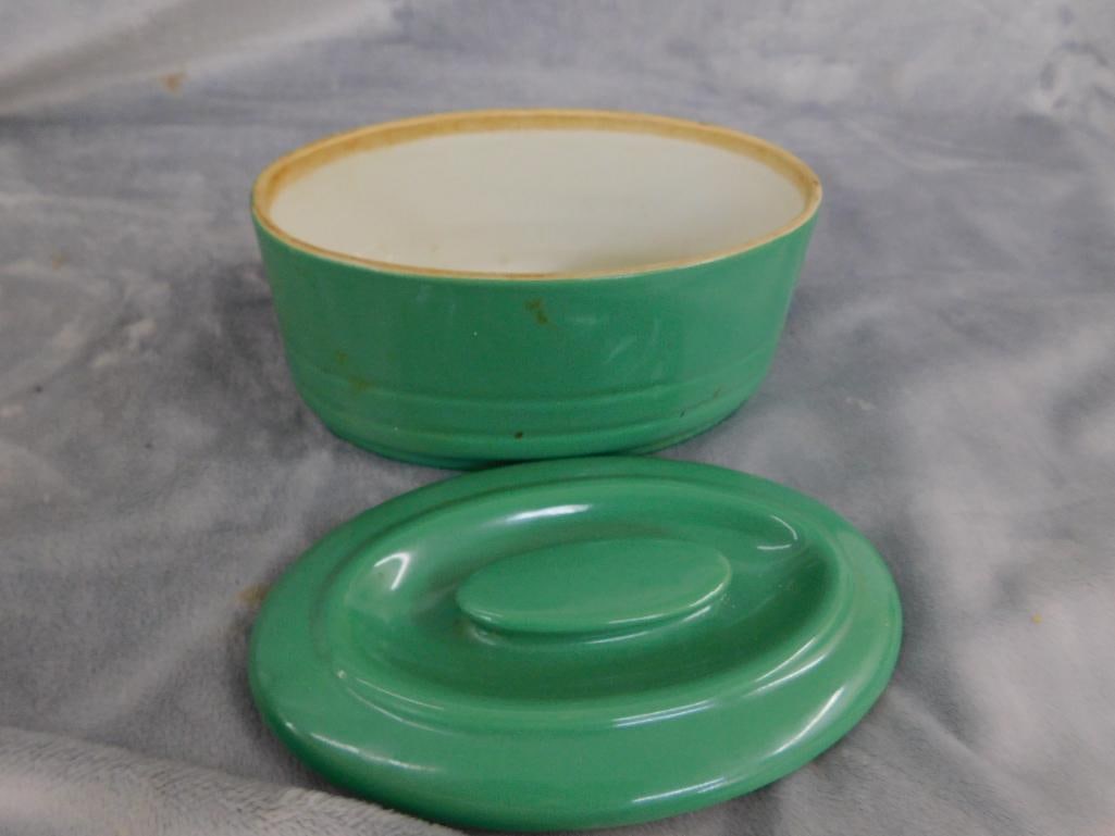 Vintage Westinghouse Lidded Water Pitcher 5.25" x 11" x 5" - Refrigerator Dish - 4" x 7" x 4.5" - 9