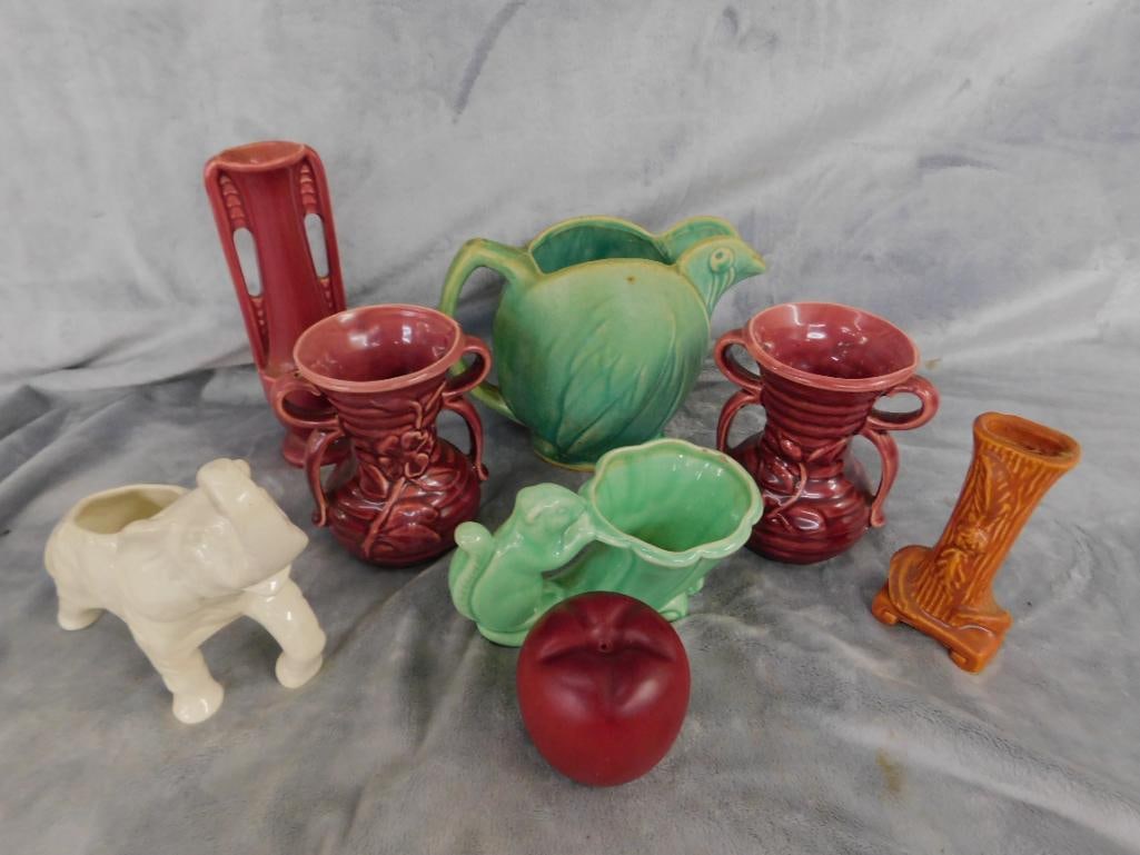 Group of 7 Vintage USA Pottery - 4" To 8" Tall - 9