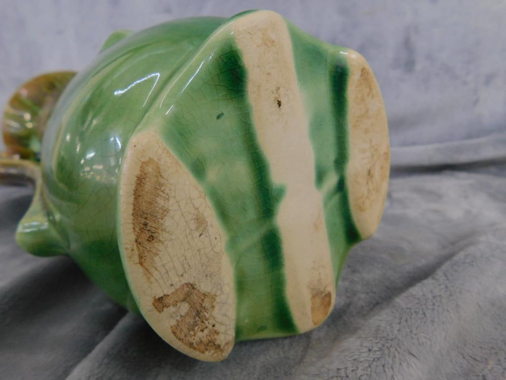 USA Pottery Double Handled Vase - 10" x 5.5" x 4.5" - 8