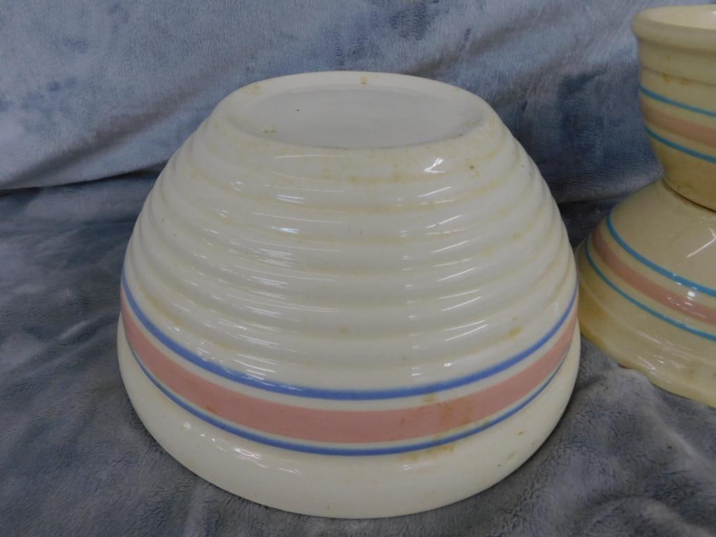 Group of 3 Vintage USA Mixing Bowls - 9.75" - 6.25" - 6.25" - 2
