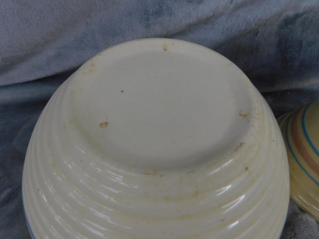 Group of 3 Vintage USA Mixing Bowls - 9.75" - 6.25" - 6.25" - 3