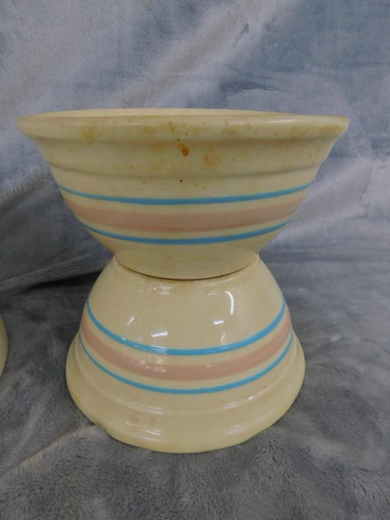 Group of 3 Vintage USA Mixing Bowls - 9.75" - 6.25" - 6.25" - 5