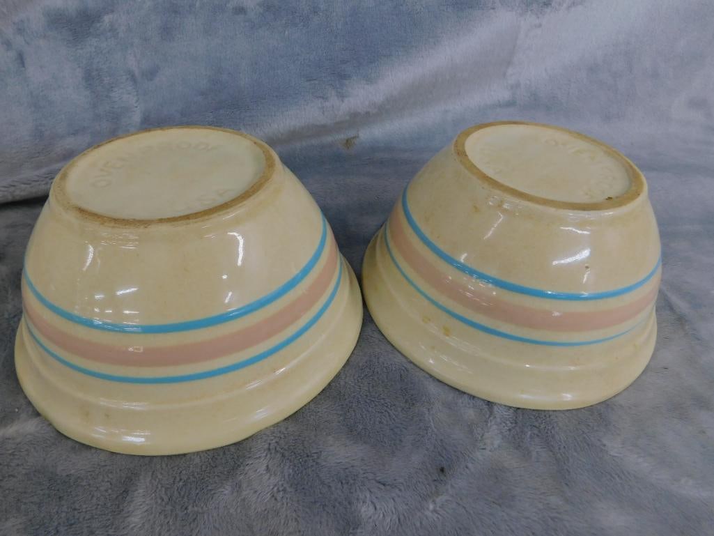 Group of 3 Vintage USA Mixing Bowls - 9.75" - 6.25" - 6.25" - 6