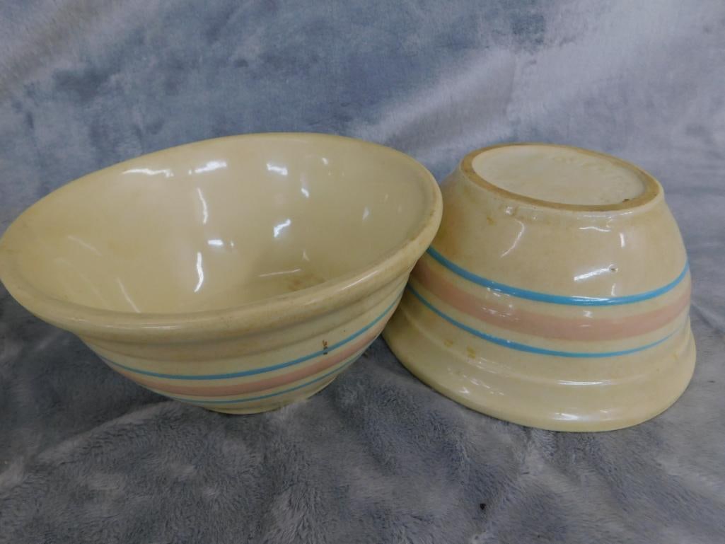 Group of 3 Vintage USA Mixing Bowls - 9.75" - 6.25" - 6.25" - 8