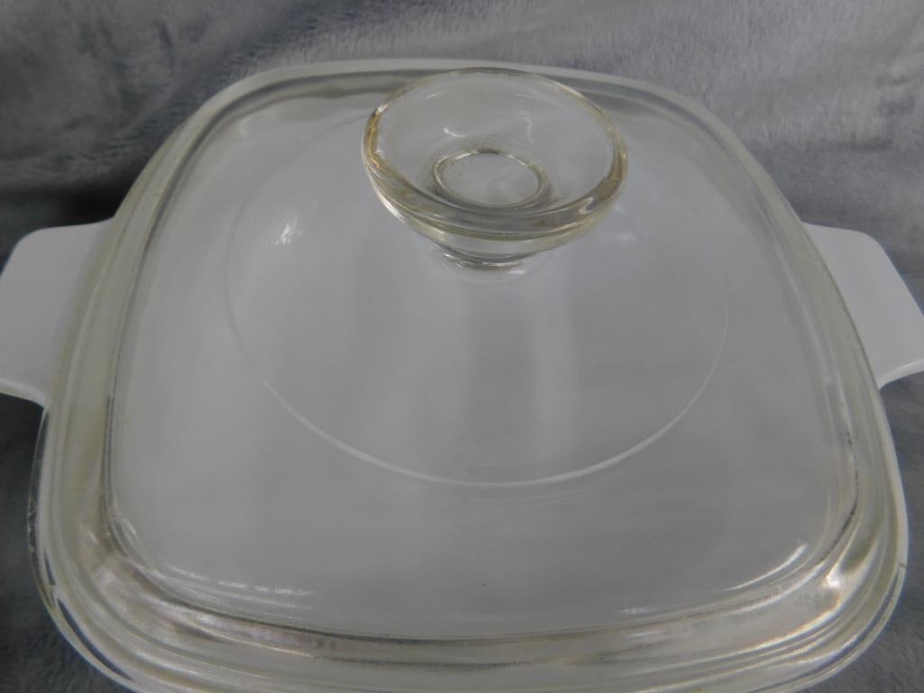 2.5 QT Corning "Blue Cornflower" Lidded Casserole - 1 QT "Blue Cornflower" Lidded Casserole - 5