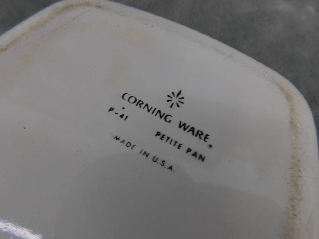 2.5 QT Corning "Blue Cornflower" Lidded Casserole - 1 QT "Blue Cornflower" Lidded Casserole - 8