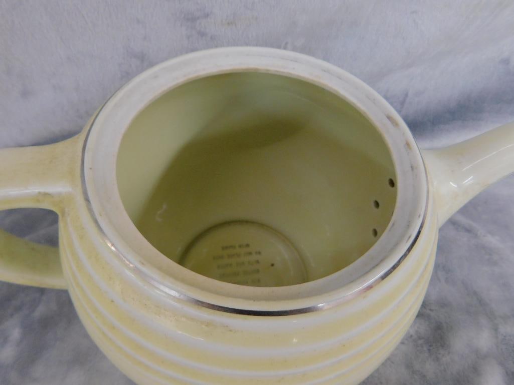 Hall Pottery Silhouette lidded Teapot - 8" x 11" x 6.5" - 4
