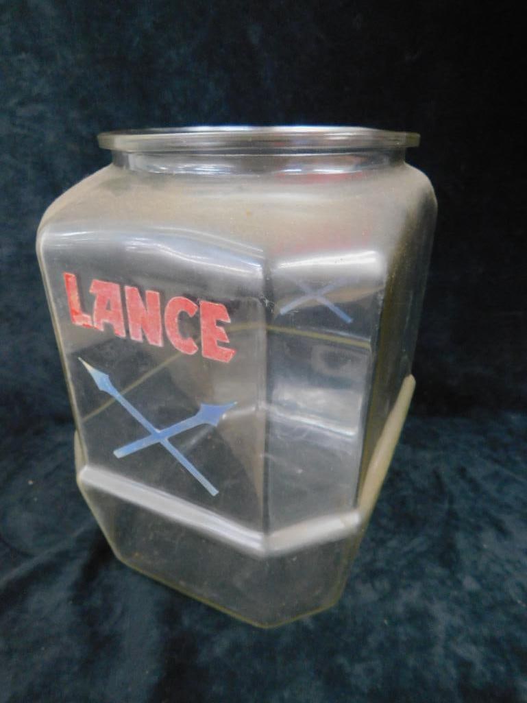 Vintage Counter Top "Lance" Glass Merchandiser With Lid - 13" x 8.5" x 7.5" - 3