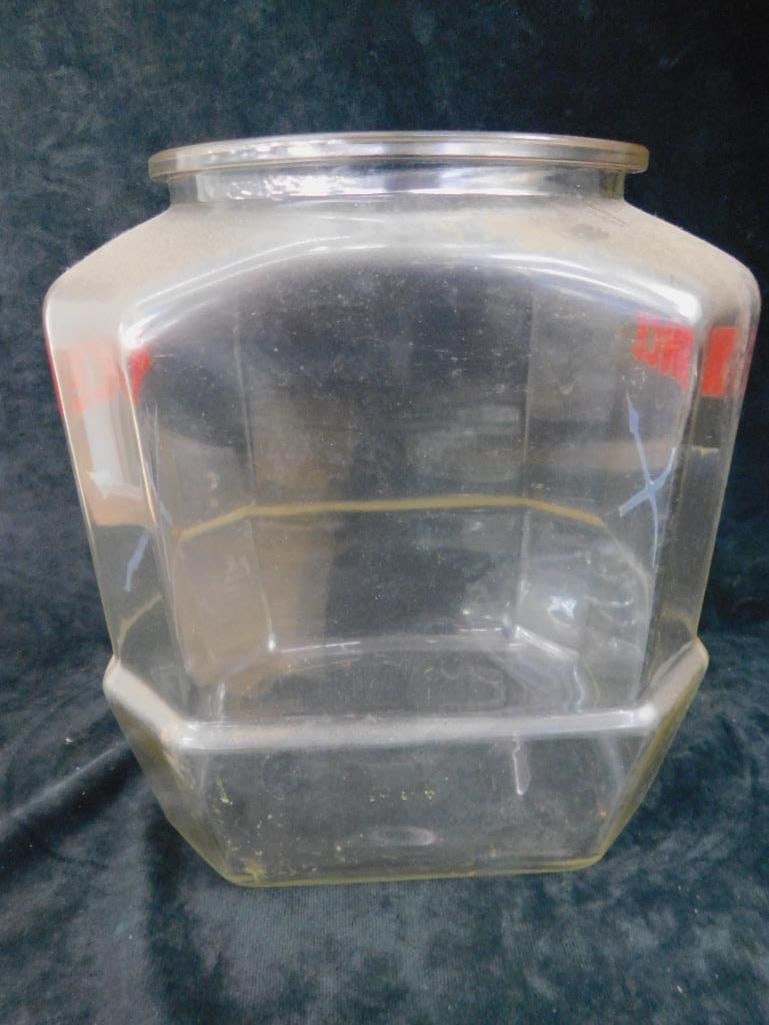 Vintage Counter Top "Lance" Glass Merchandiser With Lid - 13" x 8.5" x 7.5" - 6